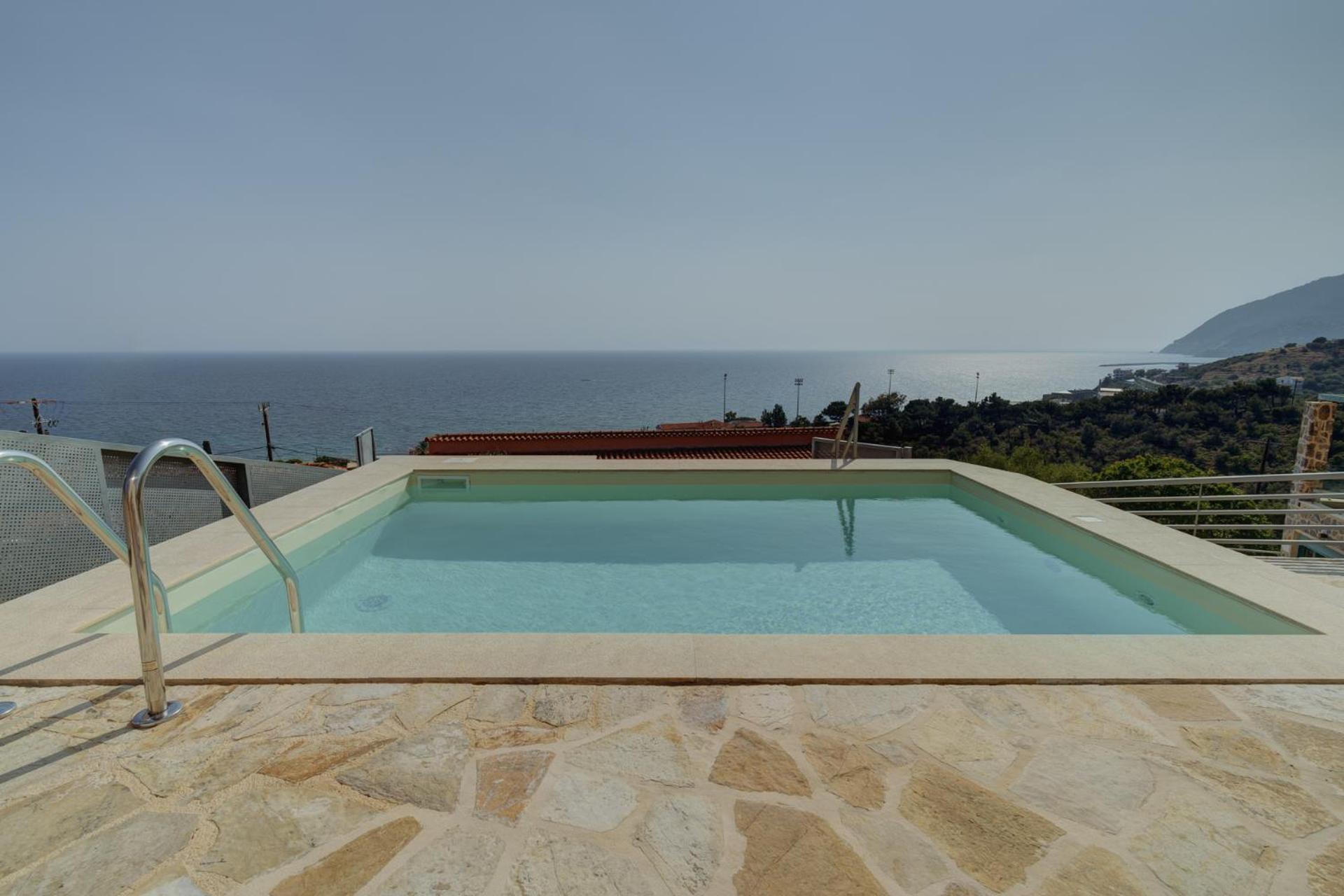 Ouzo Panoramic Houses 2, With Private Pool Plomari Zewnętrze zdjęcie
