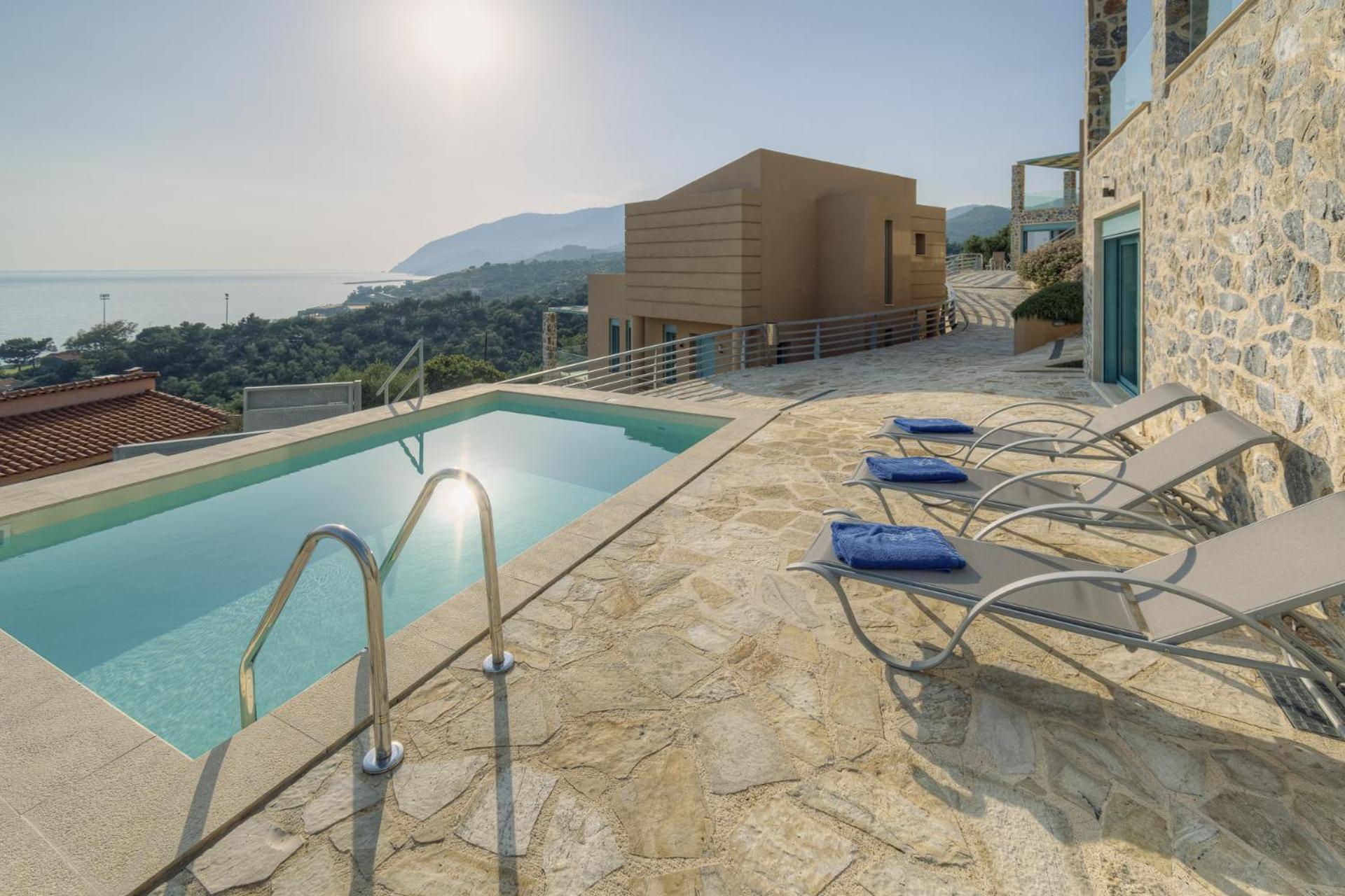 Ouzo Panoramic Houses 2, With Private Pool Plomari Zewnętrze zdjęcie