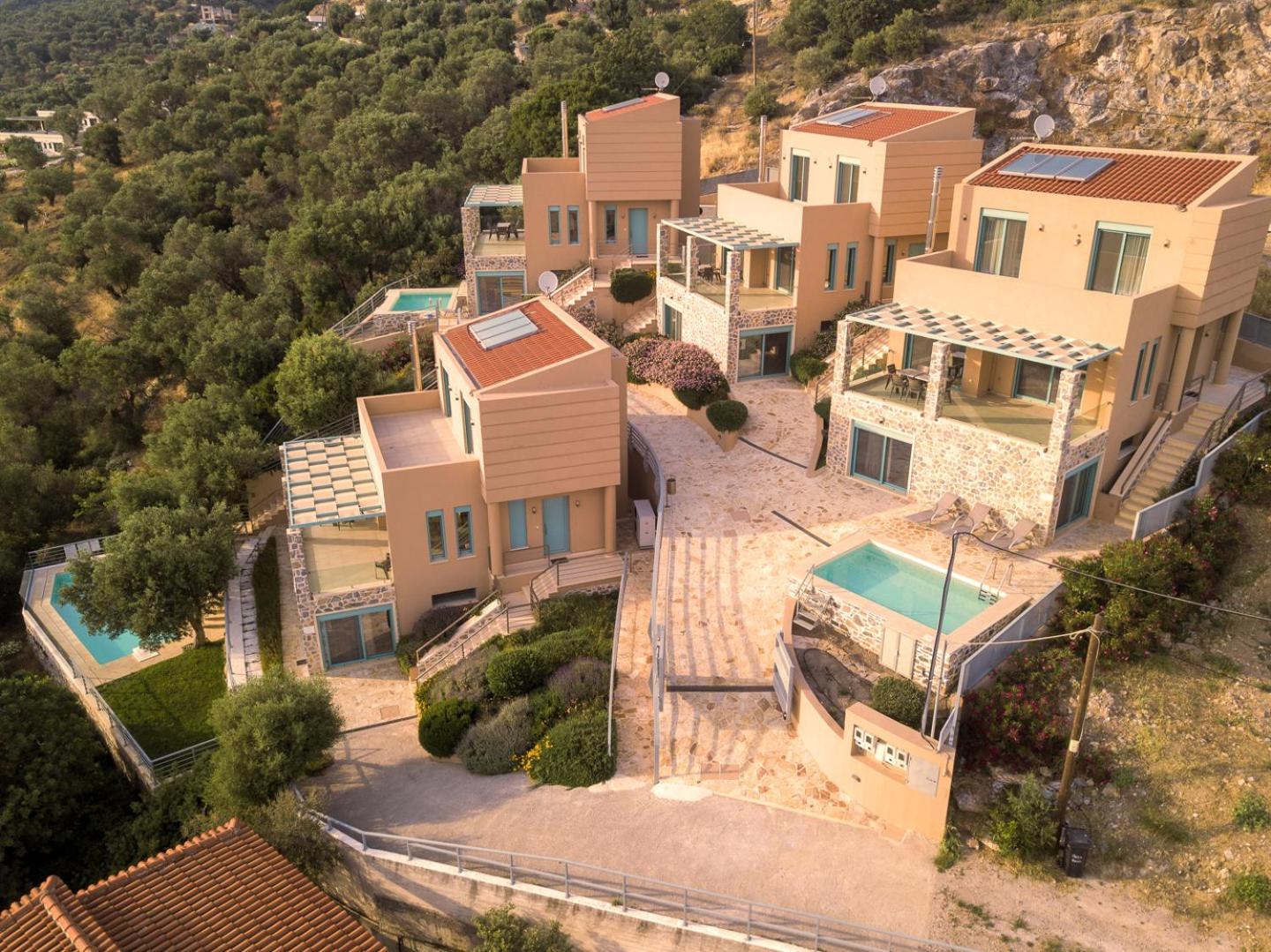 Ouzo Panoramic Houses 2, With Private Pool Plomari Zewnętrze zdjęcie