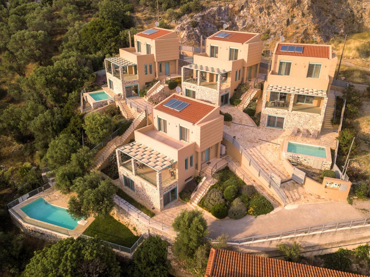 Ouzo Panoramic Houses 2, With Private Pool Plomari Zewnętrze zdjęcie